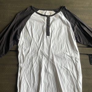 Large White And Grey half Sleeve Shirt